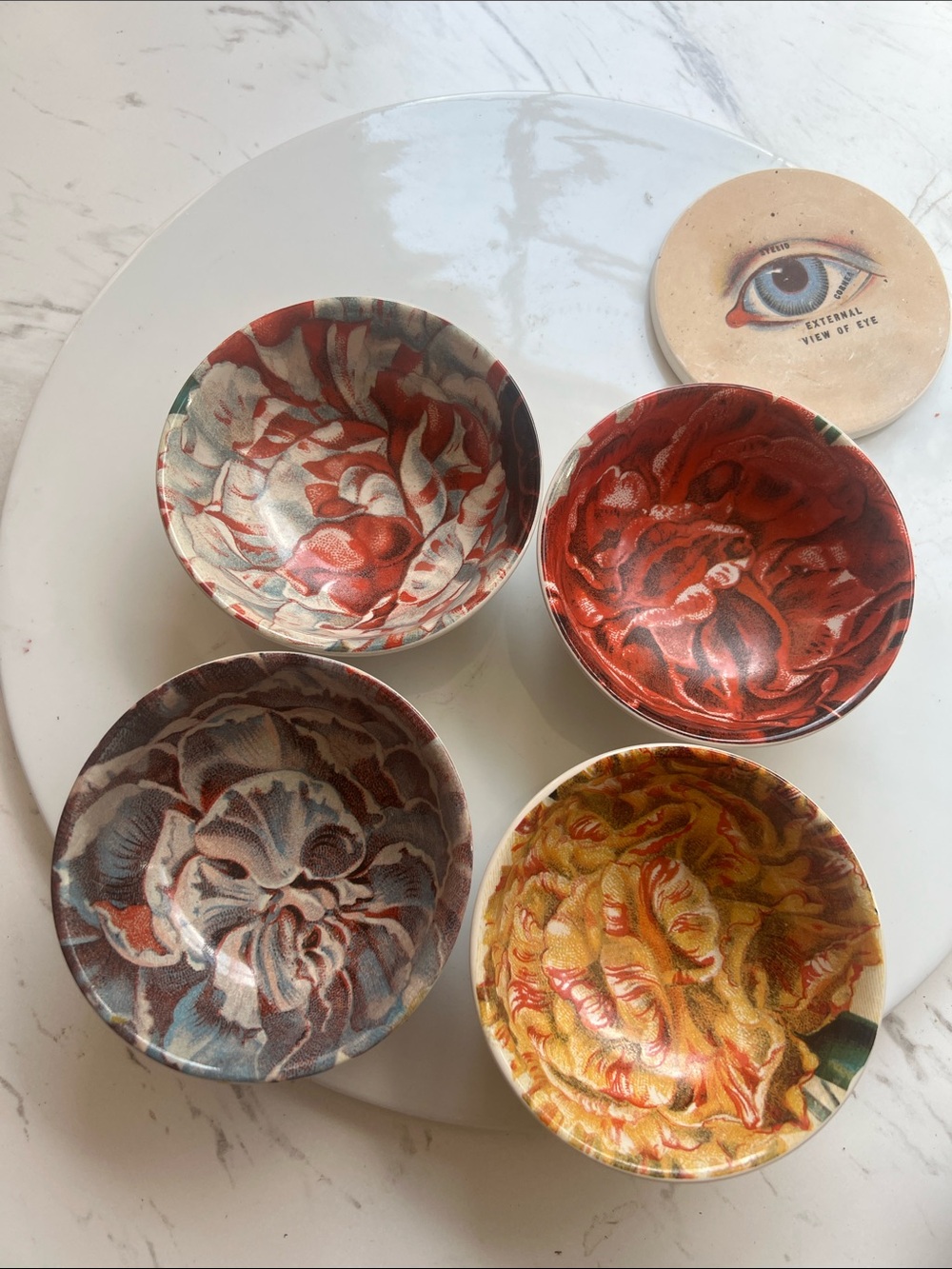 John Derian Condiment Dishes - Stoneware, Multicolor